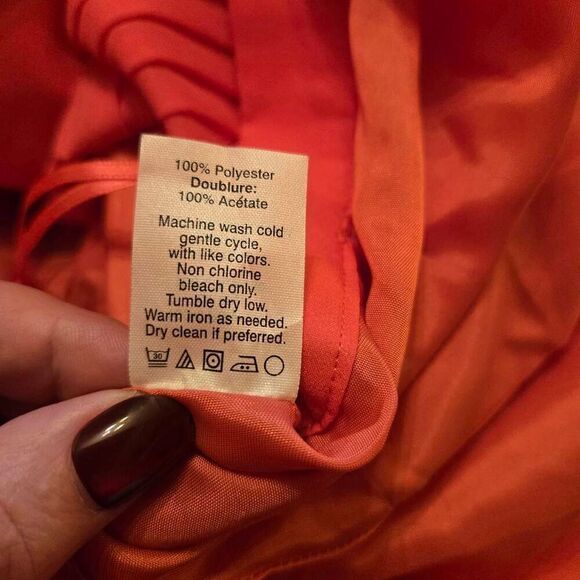 J. Crew Pleated Maxi Skirt Coral size 12 - Picture 6 of 8